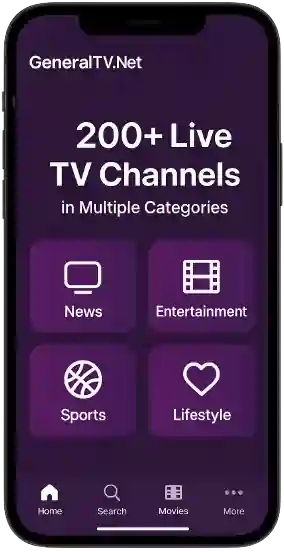 Plus de 200 chaînes de télévision en direct dans de nombreuses catégories
